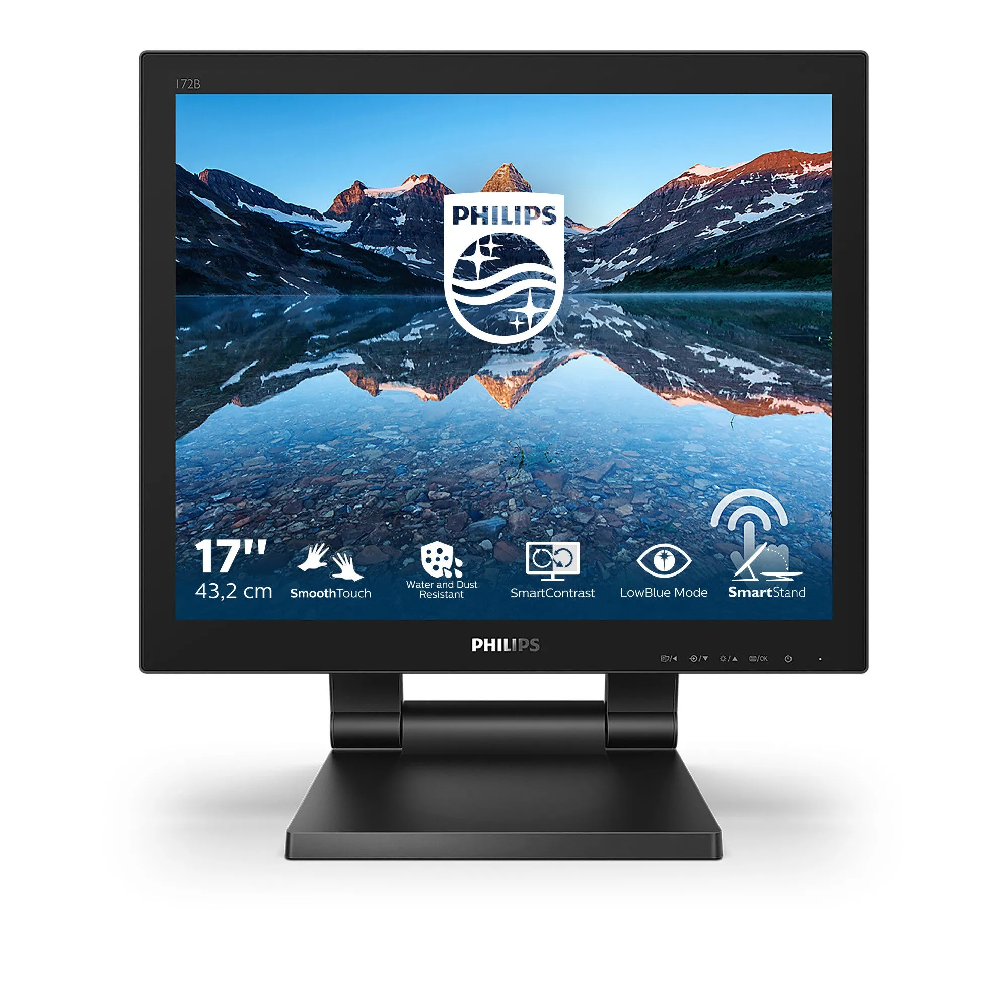 Philips 172B9T/00 17" SXGA Monitor - 60Hz, 1ms, TN, Height Adjustable, Speakers, Black