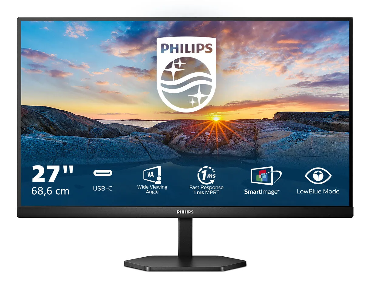 Philips 3000 series 27E1N3300A/00 27" Full HD Gaming Monitor - 75Hz, 4ms, IPS, AMD FreeSync, Speakers, Black