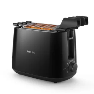 Philips 600 Watts 2-Slice Toaster with Integrated Bun Rack Black - HD2583/90