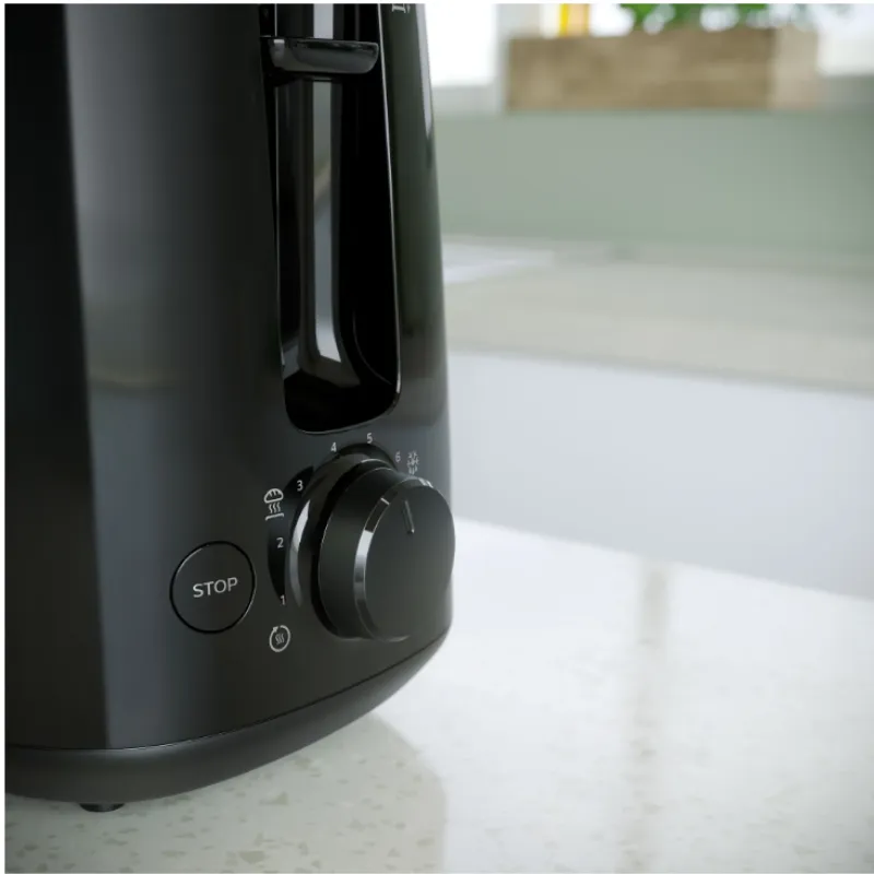 Philips 600 Watts 2-Slice Toaster with Integrated Bun Rack Black - HD2583/90