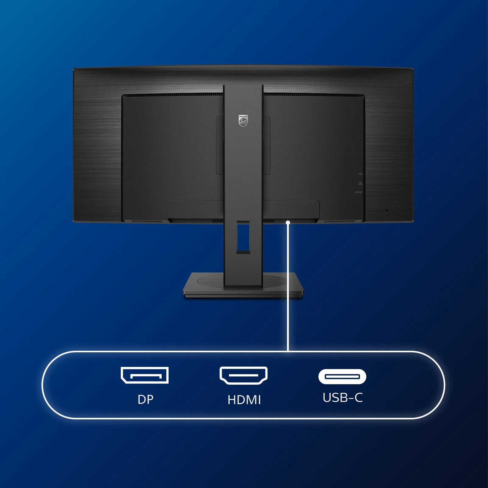 Philips B Line 346B1C/00 34" Quad HD Curved Monitor - 100Hz, 4ms, VA, Adaptive-Sync, Height Adjustable, Speakers, Black