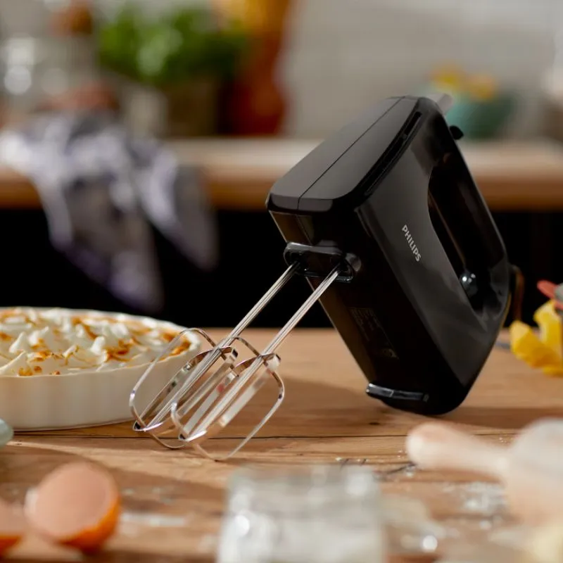 Philips Daily Hand Mixer 300W 5 Speed Black - HR3705/10