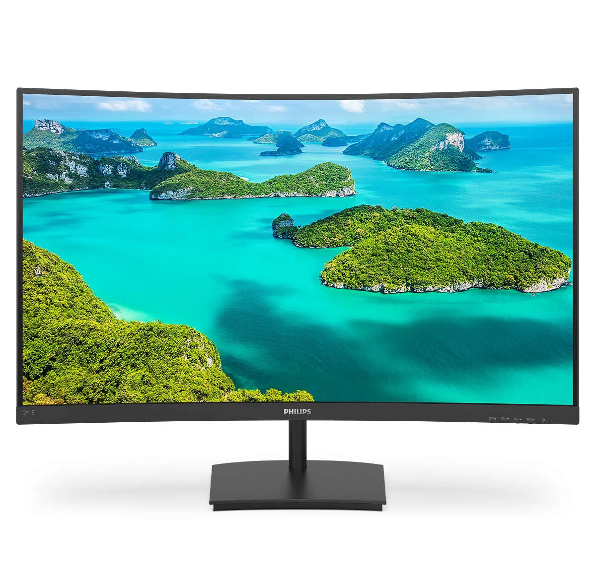 Philips E Line 241E1SCA/00 23.6" Full HD Curved Monitor - 75Hz, 4ms, VA, AMD FreeSync, Speakers, Black