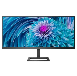 Philips E Line 345E2AE/00 34" UltraWide Quad HD Monitor - 75Hz, 4ms, IPS, AMD FreeSync, Height Adjustable, Speakers, Black