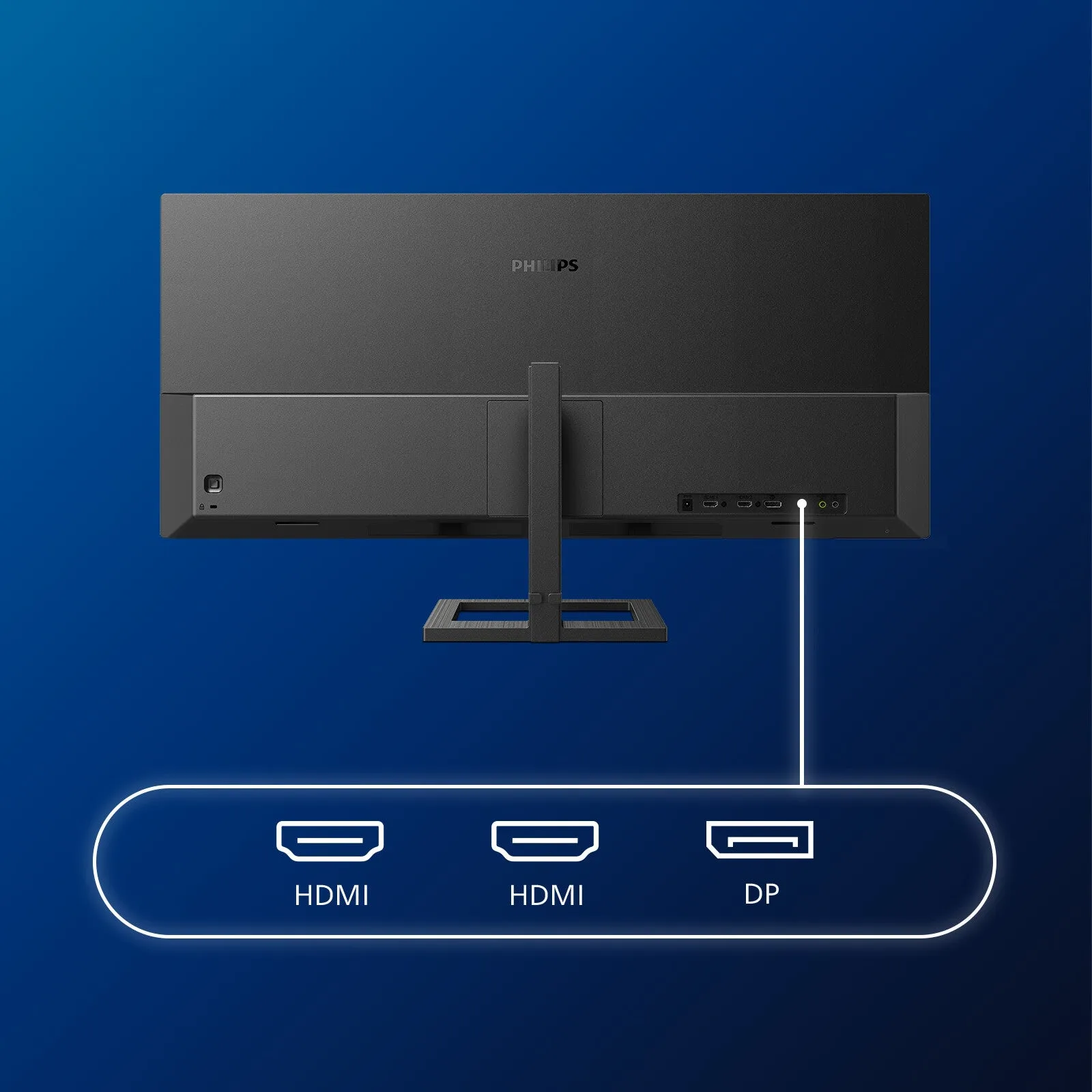Philips E Line 345E2AE/00 34" UltraWide Quad HD Monitor - 75Hz, 4ms, IPS, AMD FreeSync, Height Adjustable, Speakers, Black