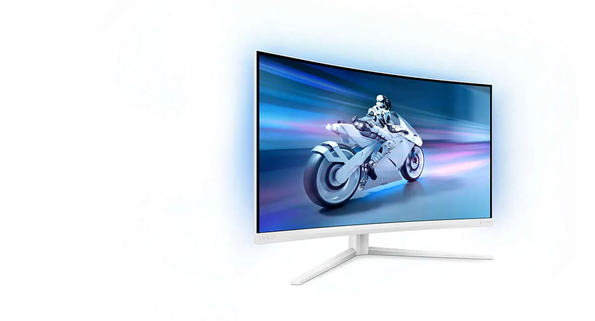 Philips Evnia 32M2C5501/00 32" Full HD Curved Gaming Monitor - 180Hz, 1ms, VA, AMD FreeSync, Height Adjustable, Speakers, White