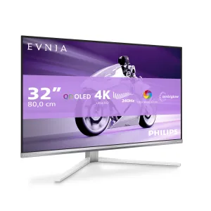 Philips Evnia 32M2N8900/00 31.5" 4K Ultra HD Gaming Monitor - 240Hz, 0.03ms, OLED, Height Adjustable, Speakers, White