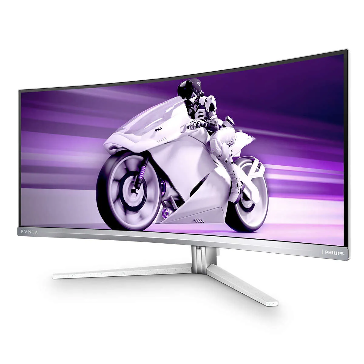 Philips Evnia 34M2C8600/00 34" Wide Quad HD Curved Gaming Monitor - 0.03ms, OLED, AMD FreeSync, Height Adjustable, Speakers, White