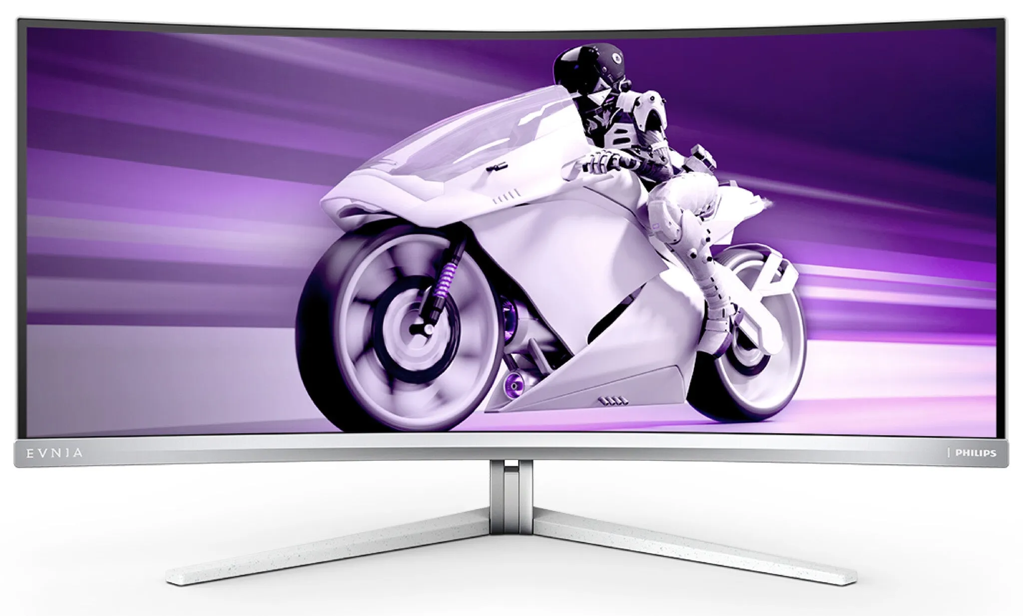 Philips Evnia 34M2C8600/00 34" Wide Quad HD Curved Gaming Monitor - 0.03ms, OLED, AMD FreeSync, Height Adjustable, Speakers, White
