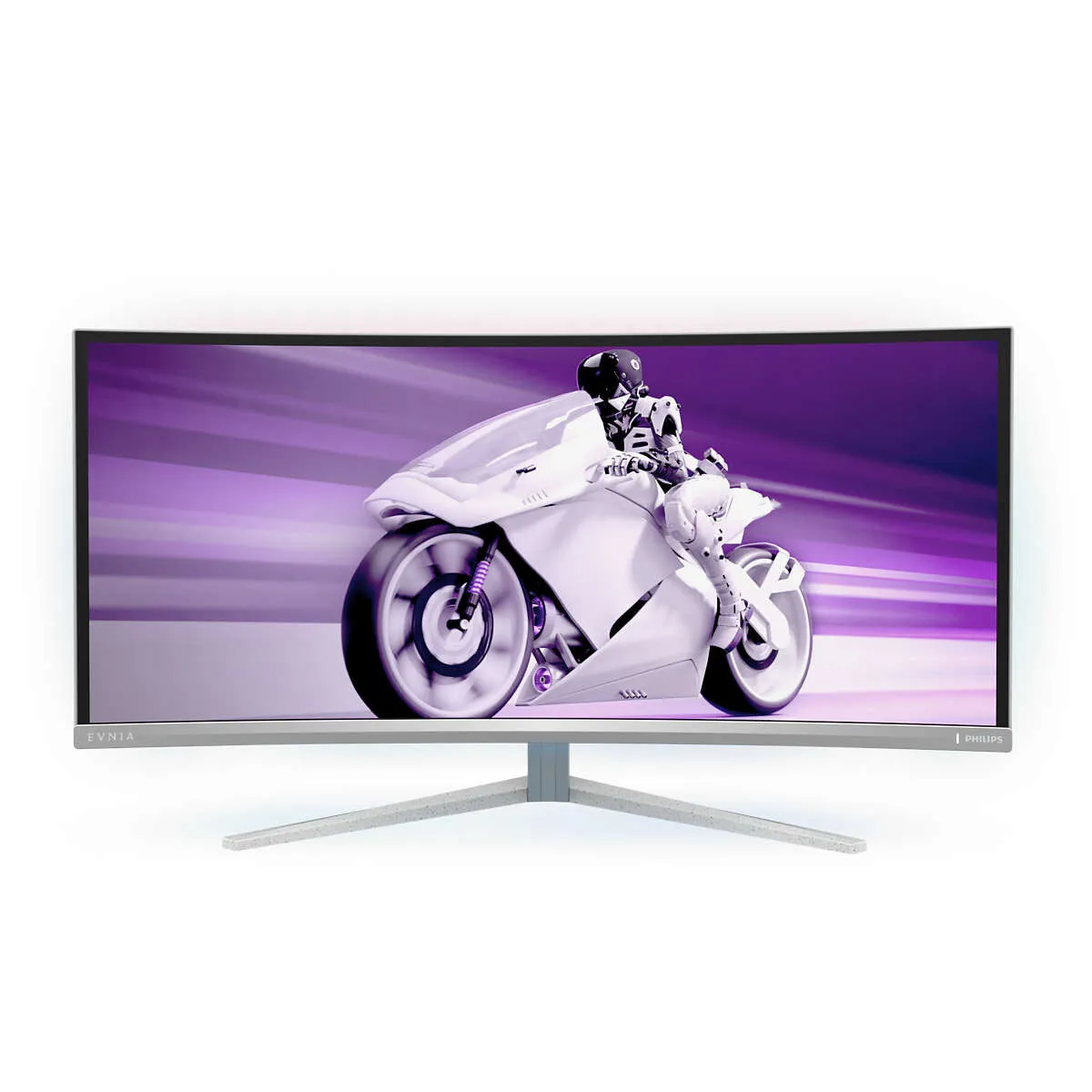 Philips Evnia 34M2C8600/00 34" Wide Quad HD Curved Gaming Monitor - 0.03ms, OLED, AMD FreeSync, Height Adjustable, Speakers, White