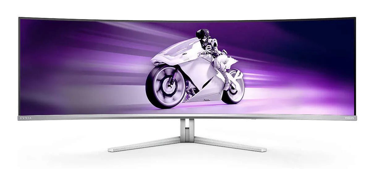 Philips Evnia 49M2C8900/00 48.9" Dual QHD Curved Gaming Monitor - 240Hz, 0.03ms, OLED, NVIDIA G-Sync, AMD FreeSync, Height Adjustable, Speakers, White