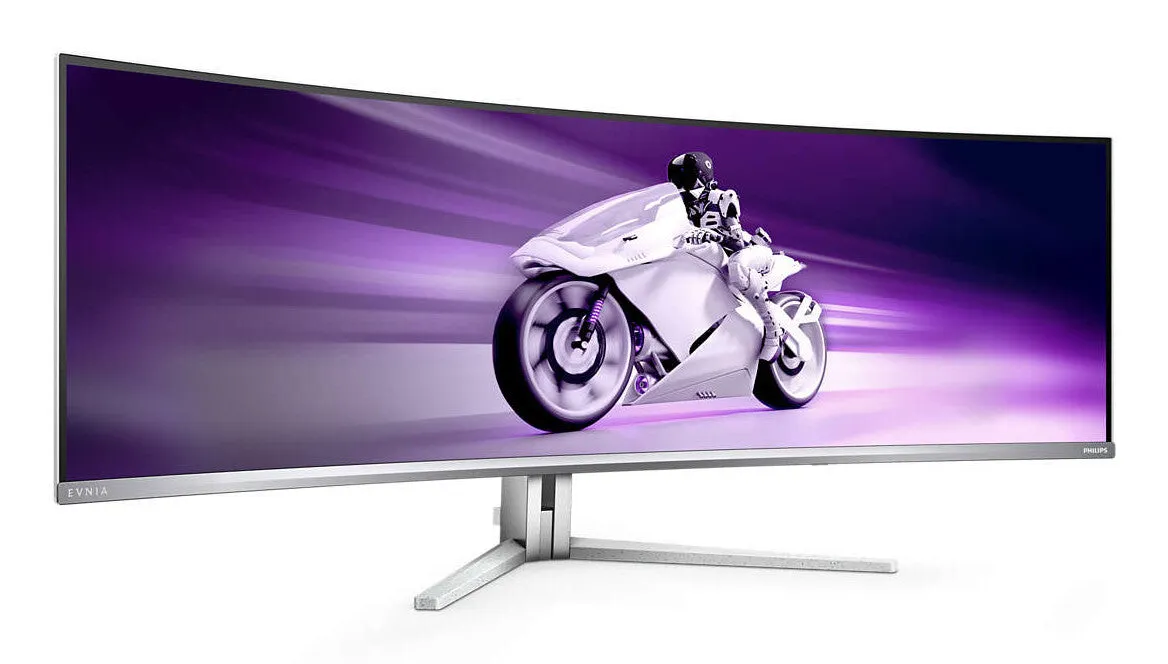 Philips Evnia 49M2C8900/00 48.9" Dual QHD Curved Gaming Monitor - 240Hz, 0.03ms, OLED, NVIDIA G-Sync, AMD FreeSync, Height Adjustable, Speakers, White