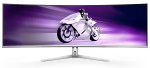 Philips Evnia 49M2C8900/00 48.9" Dual QHD Curved Gaming Monitor - 240Hz, 0.03ms, OLED, NVIDIA G-Sync, AMD FreeSync, Height Adjustable, Speakers, White