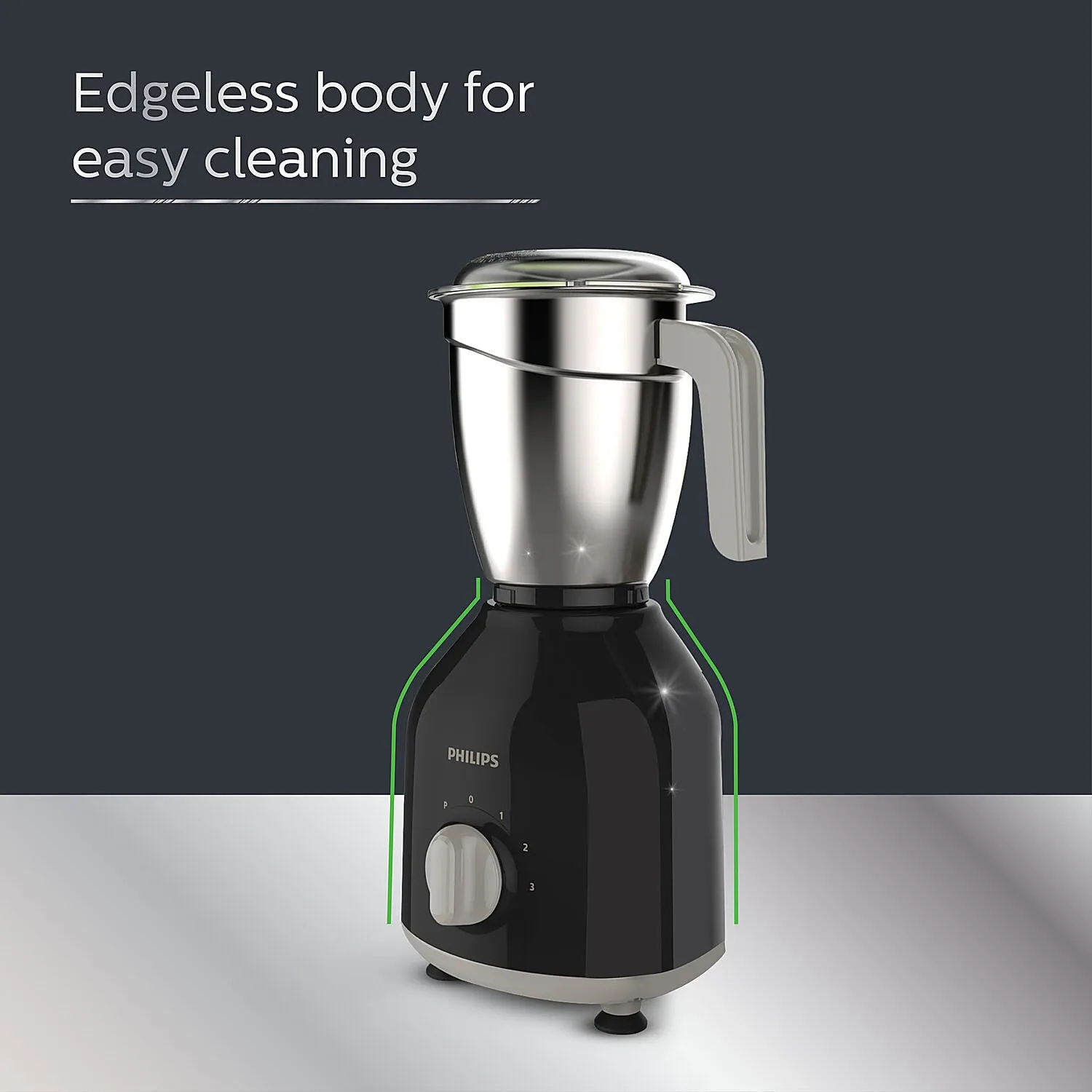 Philips Mixer Grinder 3 Jar 750W Turbo Motor - HL7756/01