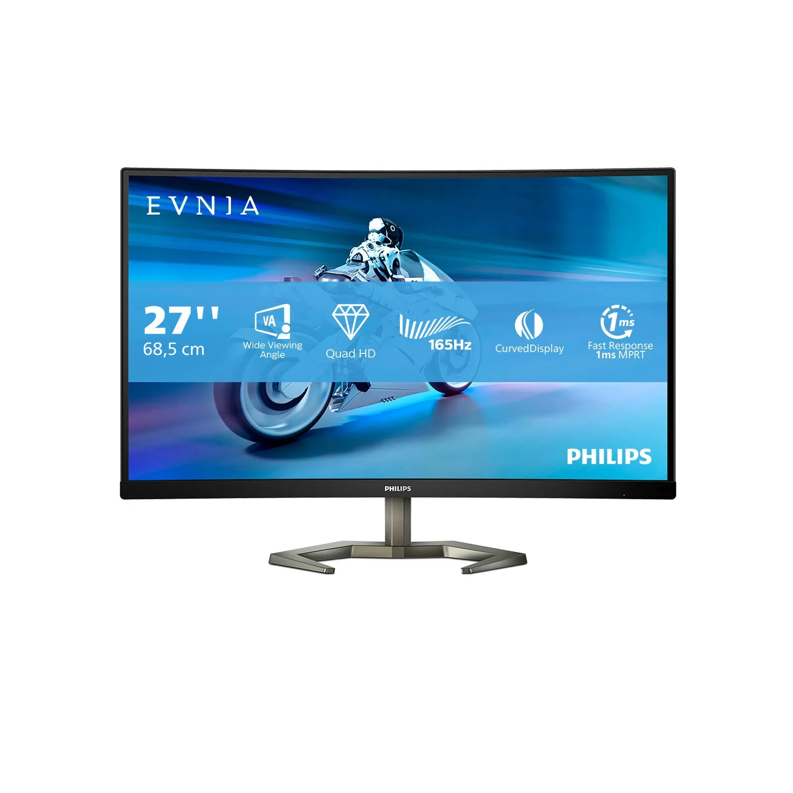 Philips Momentum 27M1C5500VL/00 27" Quad HD Curved Gaming Monitor - 165Hz, 4ms, VA, Black