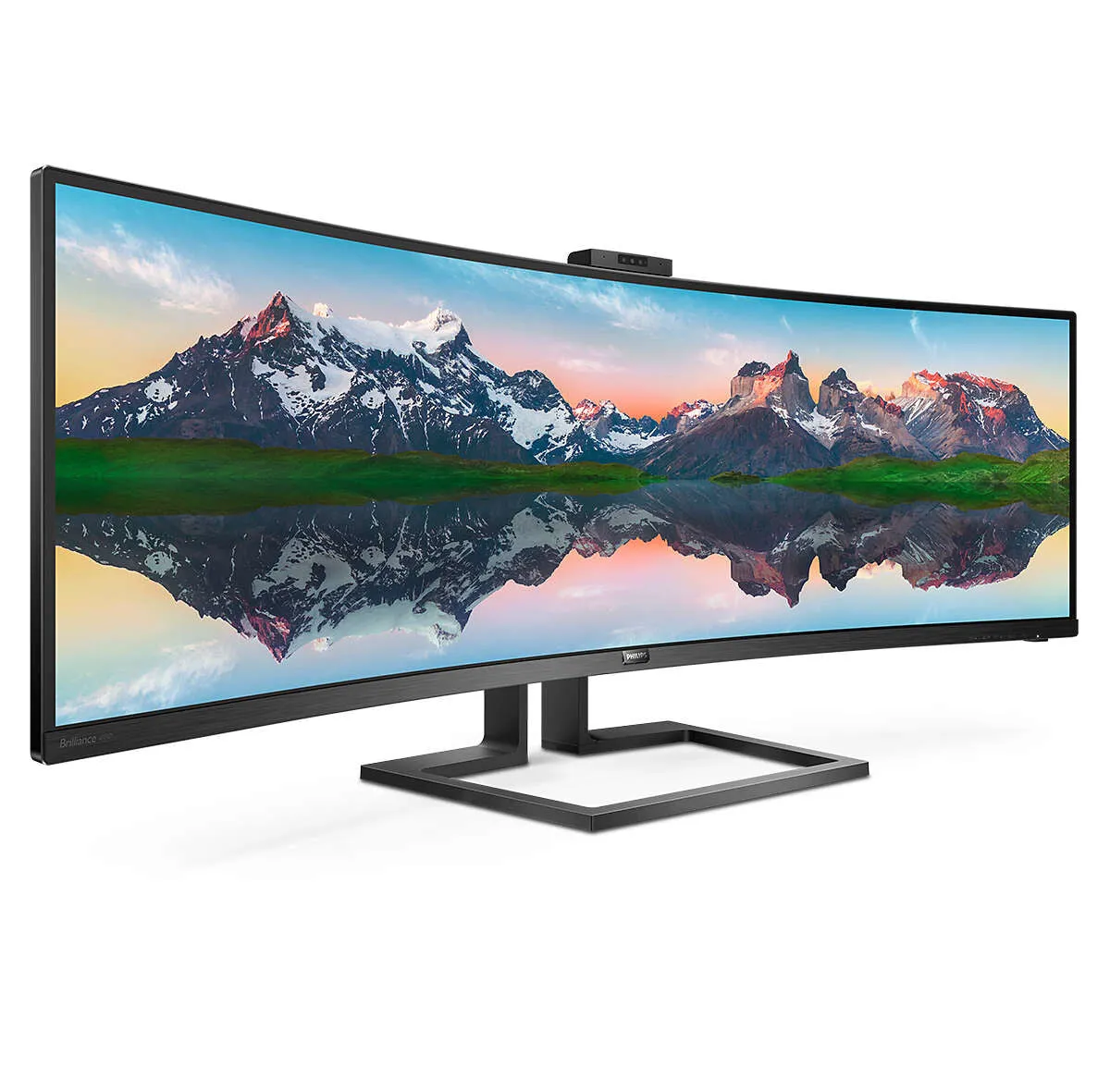 Philips P Line 499P9H/00 49" UltraWide Dual Quad HD Curved Monitor - 70Hz, 5ms, VA, Adaptive-Sync, Height Adjustable, Speakers, Black