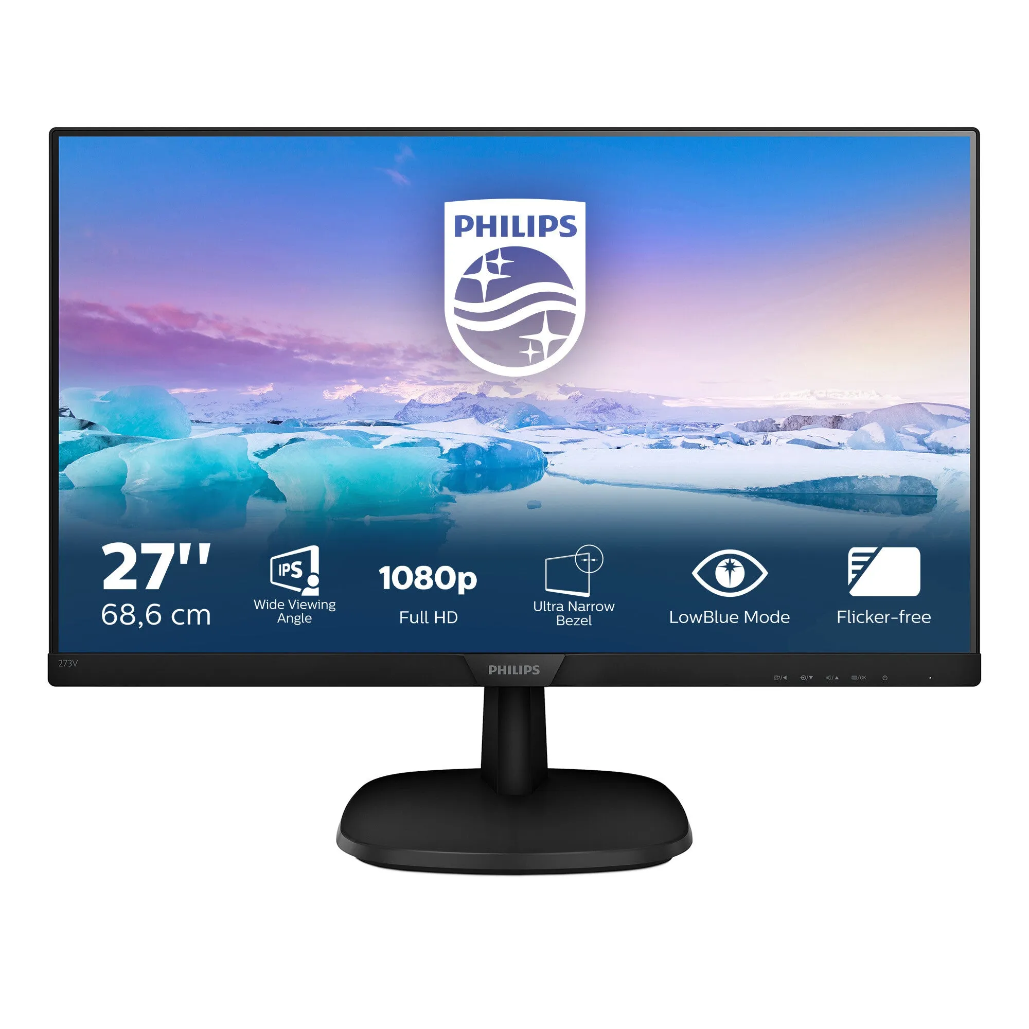 Philips V Line 273V7QJAB/00 27" Full HD Monitor - 75Hz, 4ms, IPS, Speakers, Black