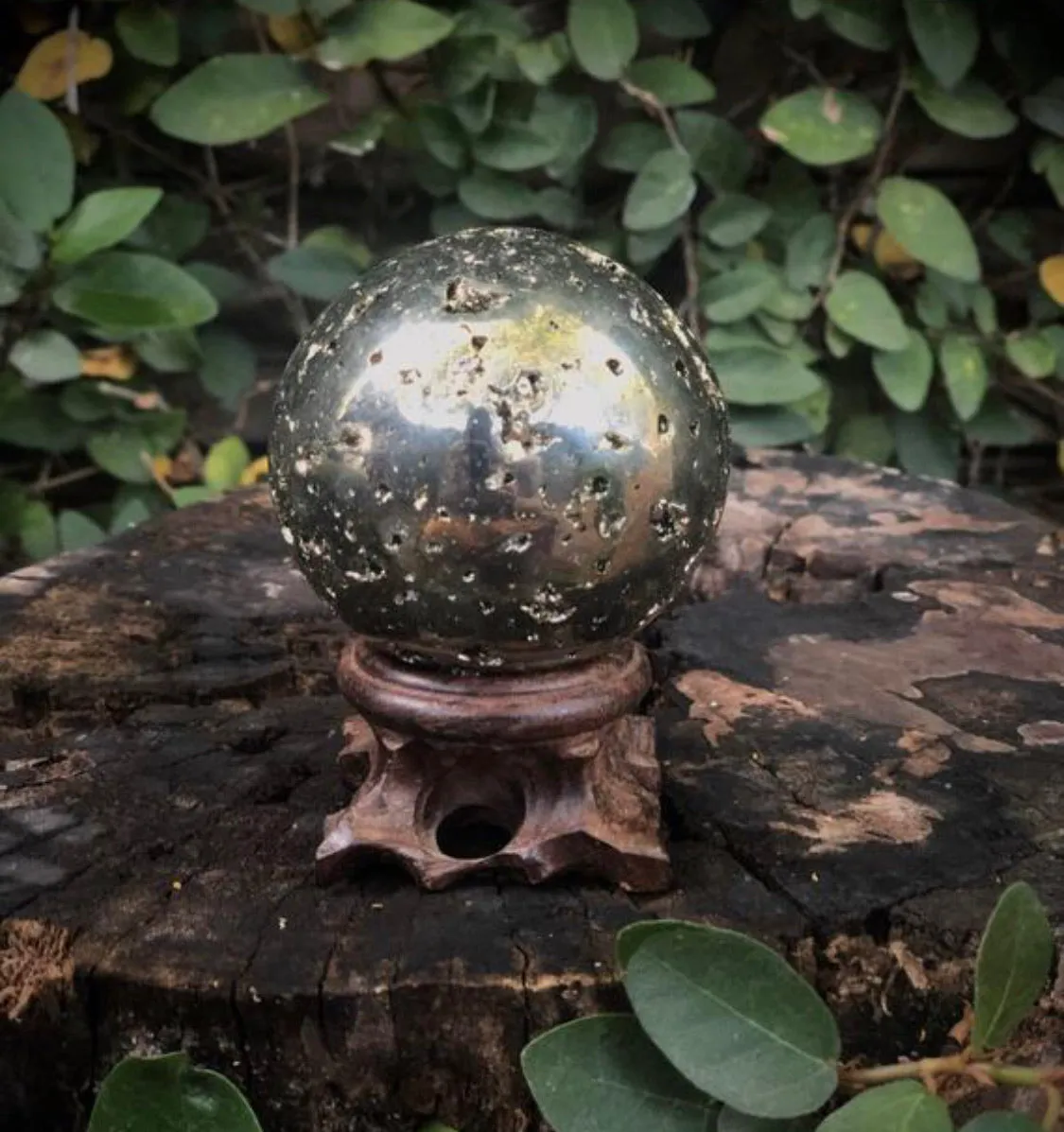 Polished Pyrite Druzy Sphere - Orb - Mineral Ball