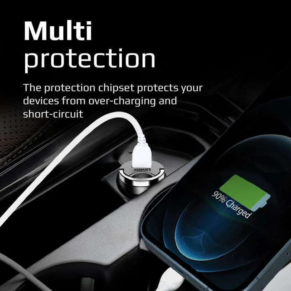 Promate Mini 20W USB-C Power Delivery Car Charger