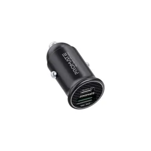 Promate Ultra-Mini Car Charger 60W Power Delivery QC3.0
