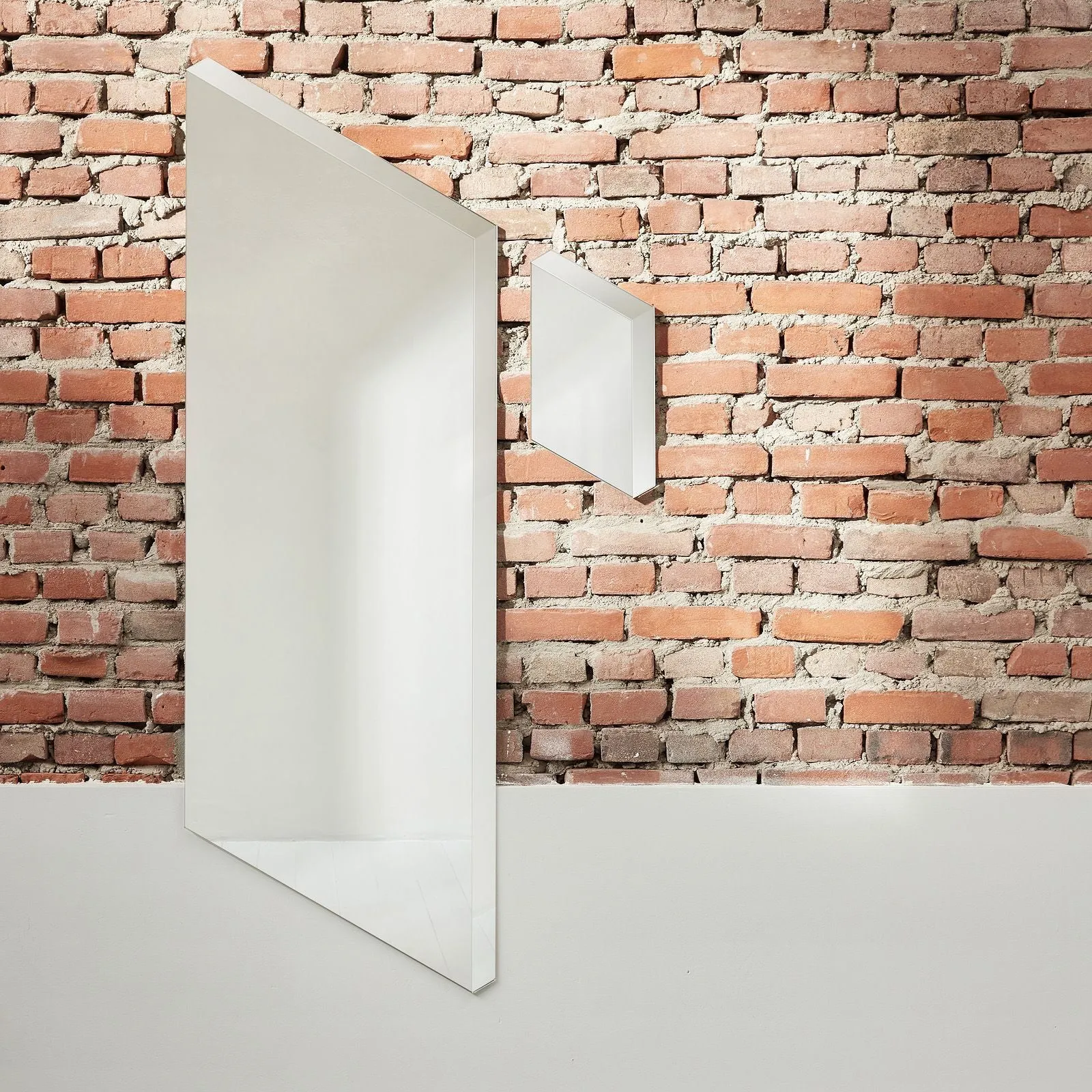 Puik Facet Glass Mirror 150x50cm, Silver