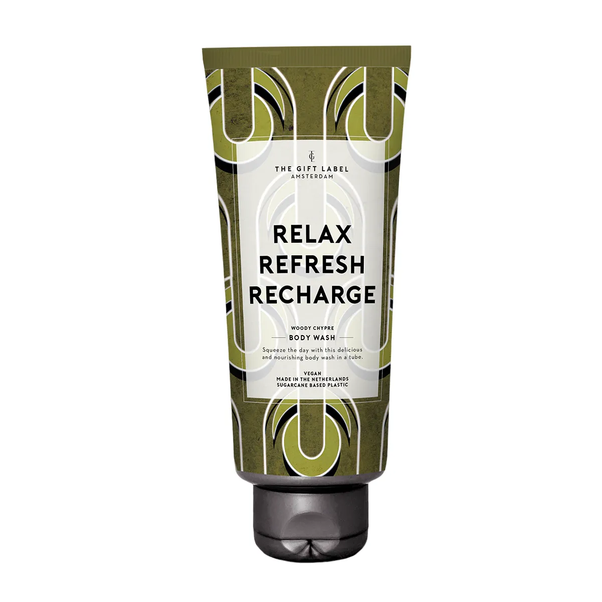 'Relax, Refresh, Recharge' Body Wash Tube | Woody Chypre | 200ml