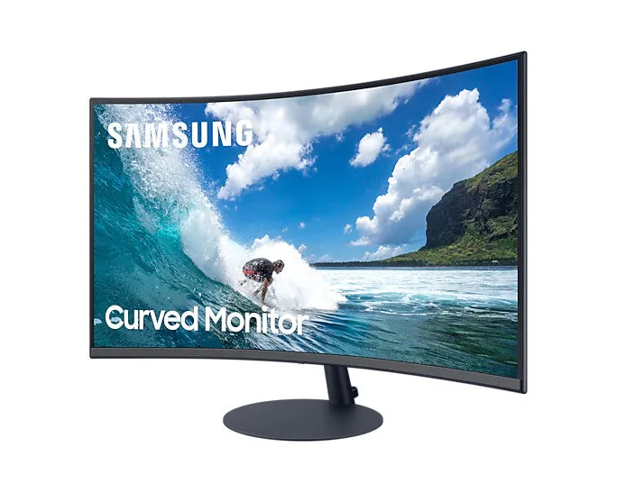 Samsung C27T550FDR 27" Full HD Curved Monitor - 75Hz, 4ms, VA, AMD FreeSync, Speakers, Blue and Grey