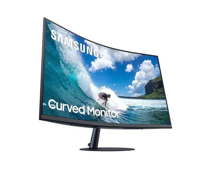 Samsung C27T550FDR 27" Full HD Curved Monitor - 75Hz, 4ms, VA, AMD FreeSync, Speakers, Blue and Grey