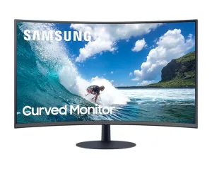 Samsung C27T550FDR 27" Full HD Curved Monitor - 75Hz, 4ms, VA, AMD FreeSync, Speakers, Blue and Grey