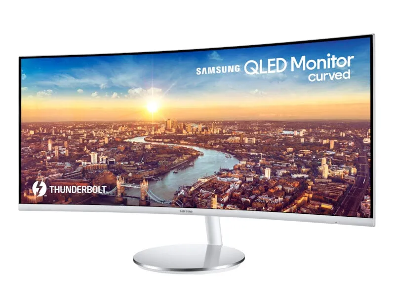 Samsung C34J791WTR 34" UltraWide Quad HD Curved Monitor - 100Hz, 4ms, VA, AMD FreeSync, Height Adjustable, Speakers, Grey