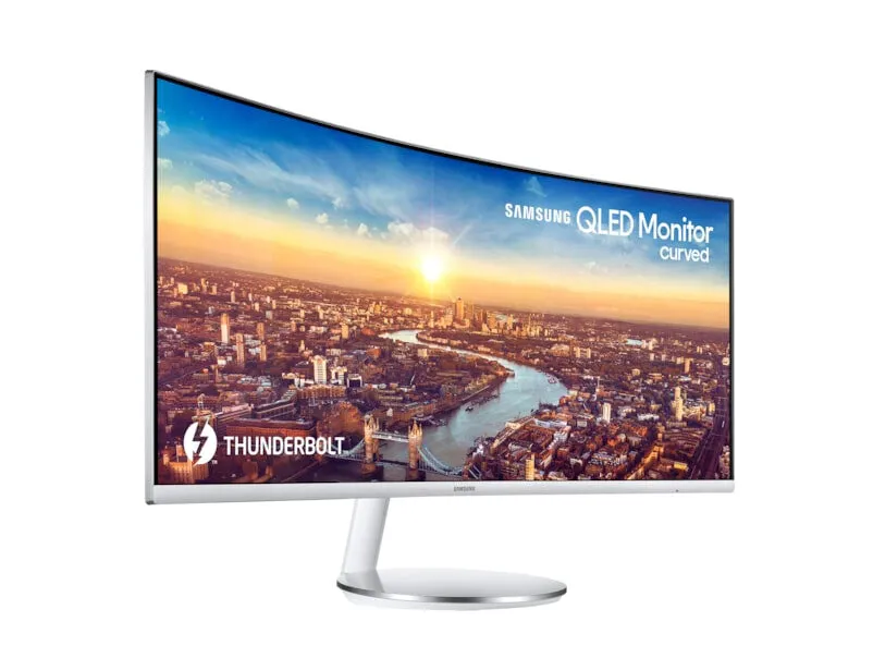 Samsung C34J791WTR 34" UltraWide Quad HD Curved Monitor - 100Hz, 4ms, VA, AMD FreeSync, Height Adjustable, Speakers, Grey