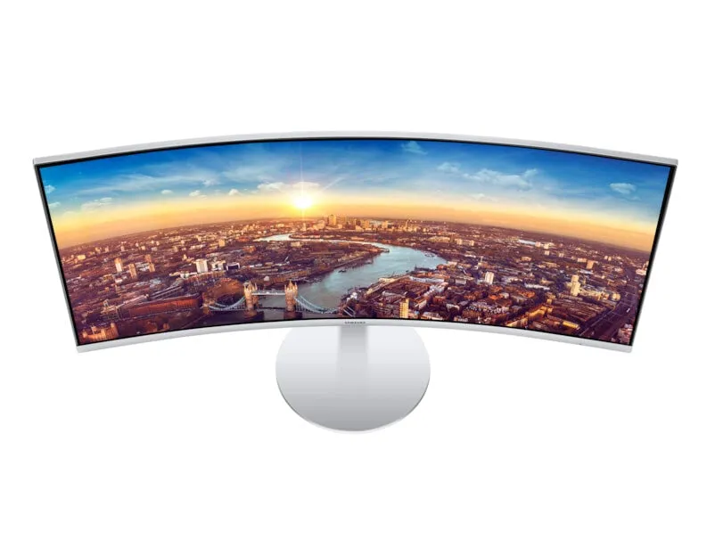 Samsung C34J791WTR 34" UltraWide Quad HD Curved Monitor - 100Hz, 4ms, VA, AMD FreeSync, Height Adjustable, Speakers, Grey