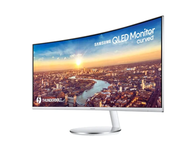 Samsung C34J791WTR 34" UltraWide Quad HD Curved Monitor - 100Hz, 4ms, VA, AMD FreeSync, Height Adjustable, Speakers, Grey