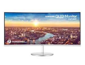 Samsung C34J791WTR 34" UltraWide Quad HD Curved Monitor - 100Hz, 4ms, VA, AMD FreeSync, Height Adjustable, Speakers, Grey