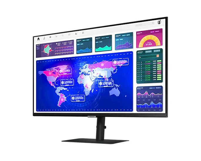 Samsung LS32A600NWUXXU 32" Quad HD Monitor - 75Hz, 5ms, VA, AMD FreeSync, Height Adjustable, Black