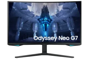 Samsung Neo G7 LS32BG750NUXXU 32" 4K Ultra HD Curved Gaming Monitor - 165Hz, 1ms, VA, AMD FreeSync Premium Pro, Height Adjustable, Speakers, Black