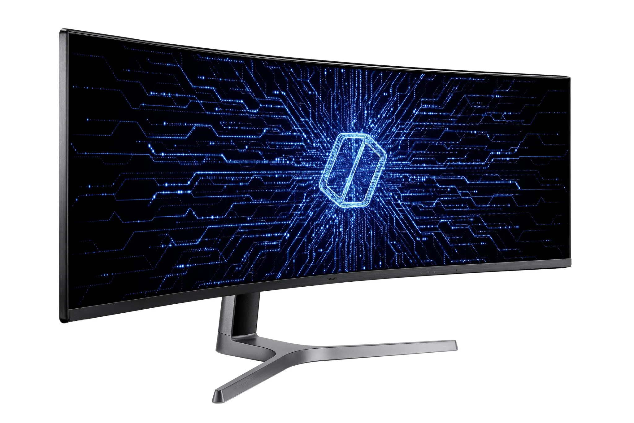 Samsung Odyssey C49RG90SSP 48.8" UltraWide Dual Quad HD Curved Gaming Monitor - 120Hz, 4ms, VA, AMD FreeSync, Height Adjustable, Speakers, Black