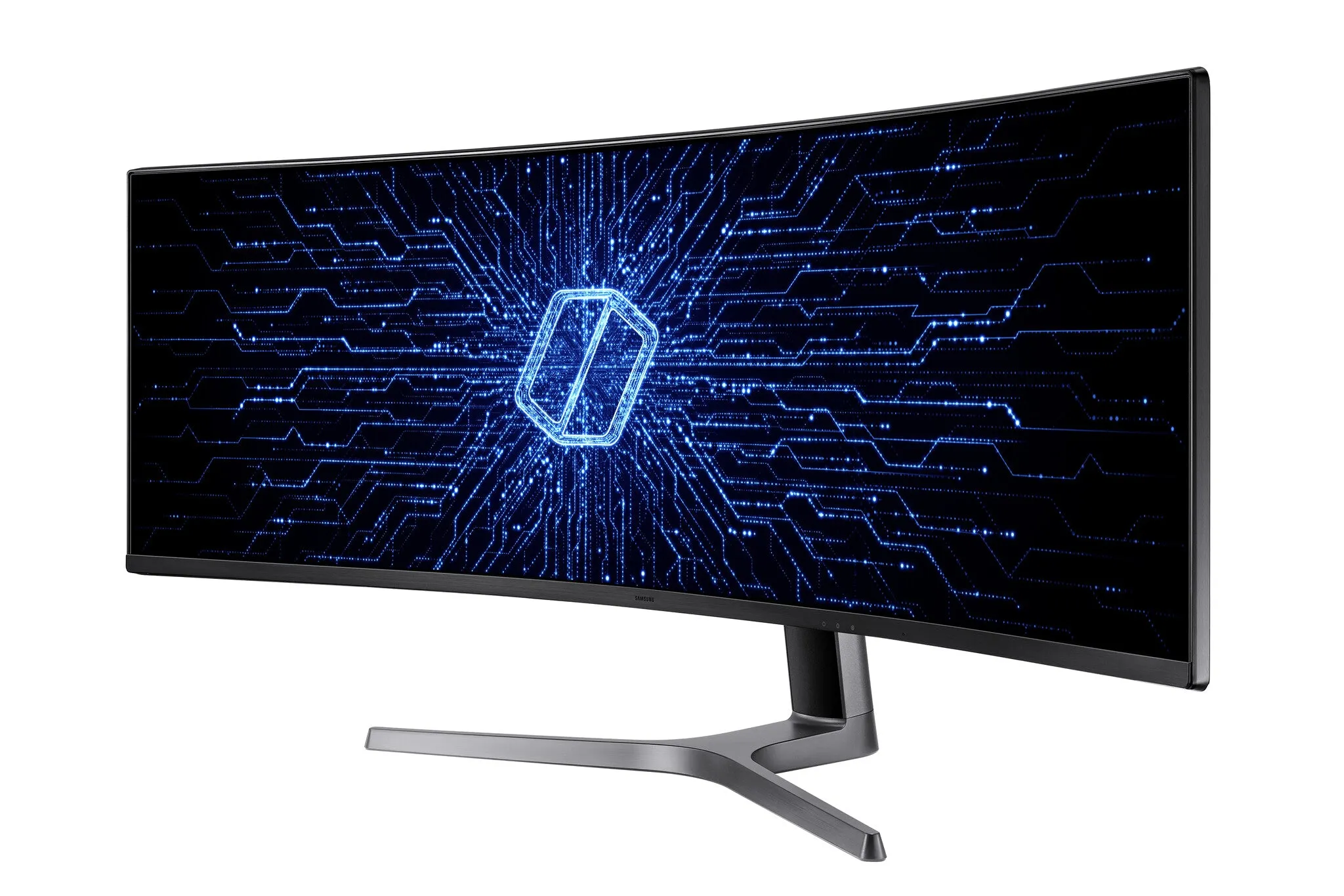 Samsung Odyssey C49RG90SSP 48.8" UltraWide Dual Quad HD Curved Gaming Monitor - 120Hz, 4ms, VA, AMD FreeSync, Height Adjustable, Speakers, Black