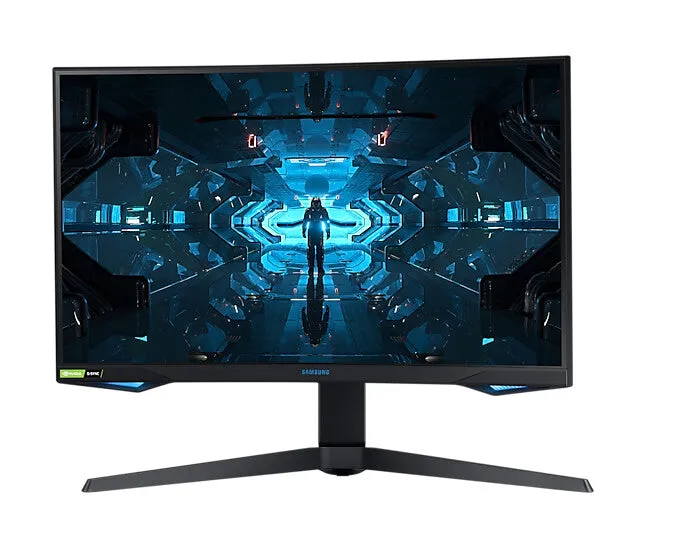 Samsung Odyssey G75T LC27G75TQSRXXU 27" Wide Quad HD Curved Gaming Monitor - 240Hz, 1ms, VA, G-Sync Compatible, Height Adjustable, Speakers, Black
