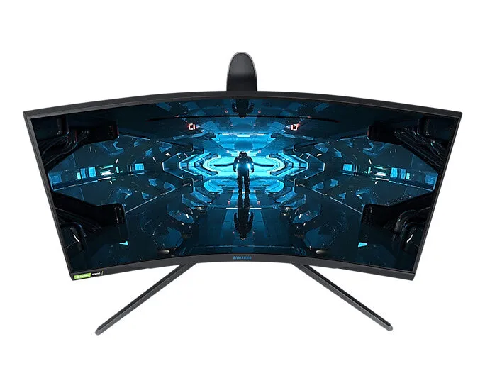 Samsung Odyssey G75T LC27G75TQSRXXU 27" Wide Quad HD Curved Gaming Monitor - 240Hz, 1ms, VA, G-Sync Compatible, Height Adjustable, Speakers, Black