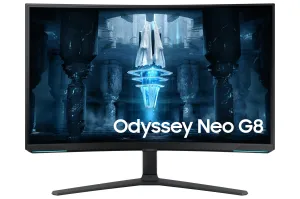 Samsung Odyssey Neo G8 LS32BG850NUXXU 32" 4K Ultra HD Curved Gaming Monitor - 240Hz, 1ms, VA, AMD FreeSync Premium Pro, Height Adjustable, Speakers, Black and White