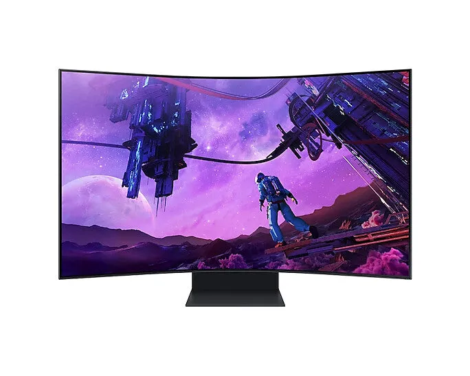 Samsung Odyssey S55BG970NU 55" 4K Ultra HD Curved Gaming Monitor - 165Hz, 1ms, VA, AMD FreeSync Premium Pro, Height Adjustable, Speakers, Black