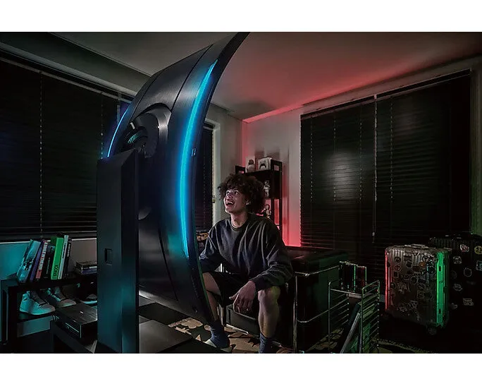Samsung Odyssey S55BG970NU 55" 4K Ultra HD Curved Gaming Monitor - 165Hz, 1ms, VA, AMD FreeSync Premium Pro, Height Adjustable, Speakers, Black