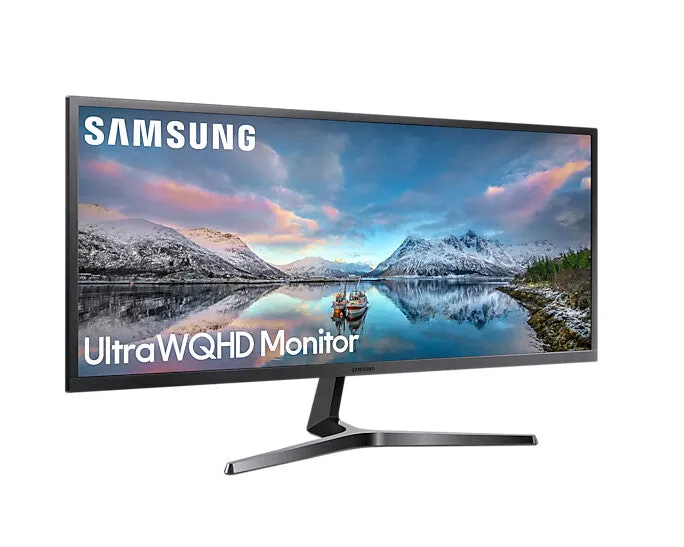 Samsung S34J550W 34" UltraWide Quad HD Monitor - 75Hz, 4ms, VA, AMD FreeSync, Blue and Grey