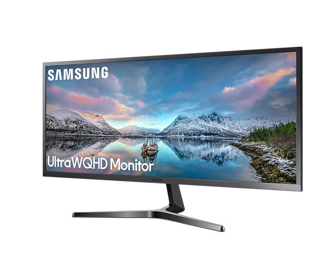 Samsung S34J550W 34" UltraWide Quad HD Monitor - 75Hz, 4ms, VA, AMD FreeSync, Blue and Grey