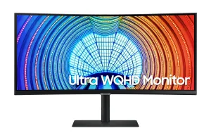 Samsung S65UA 34" UltraWide Quad HD Curved Monitor - 100Hz, 5ms, VA, AMD FreeSync, Height Adjustable, Speakers, Black