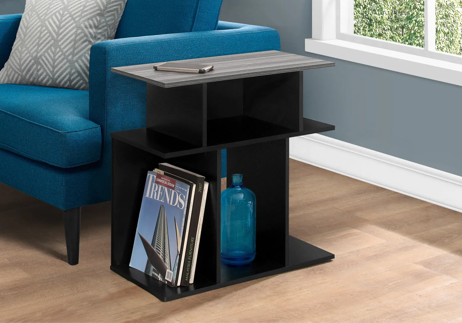 Seville Side Table - Black/Grey