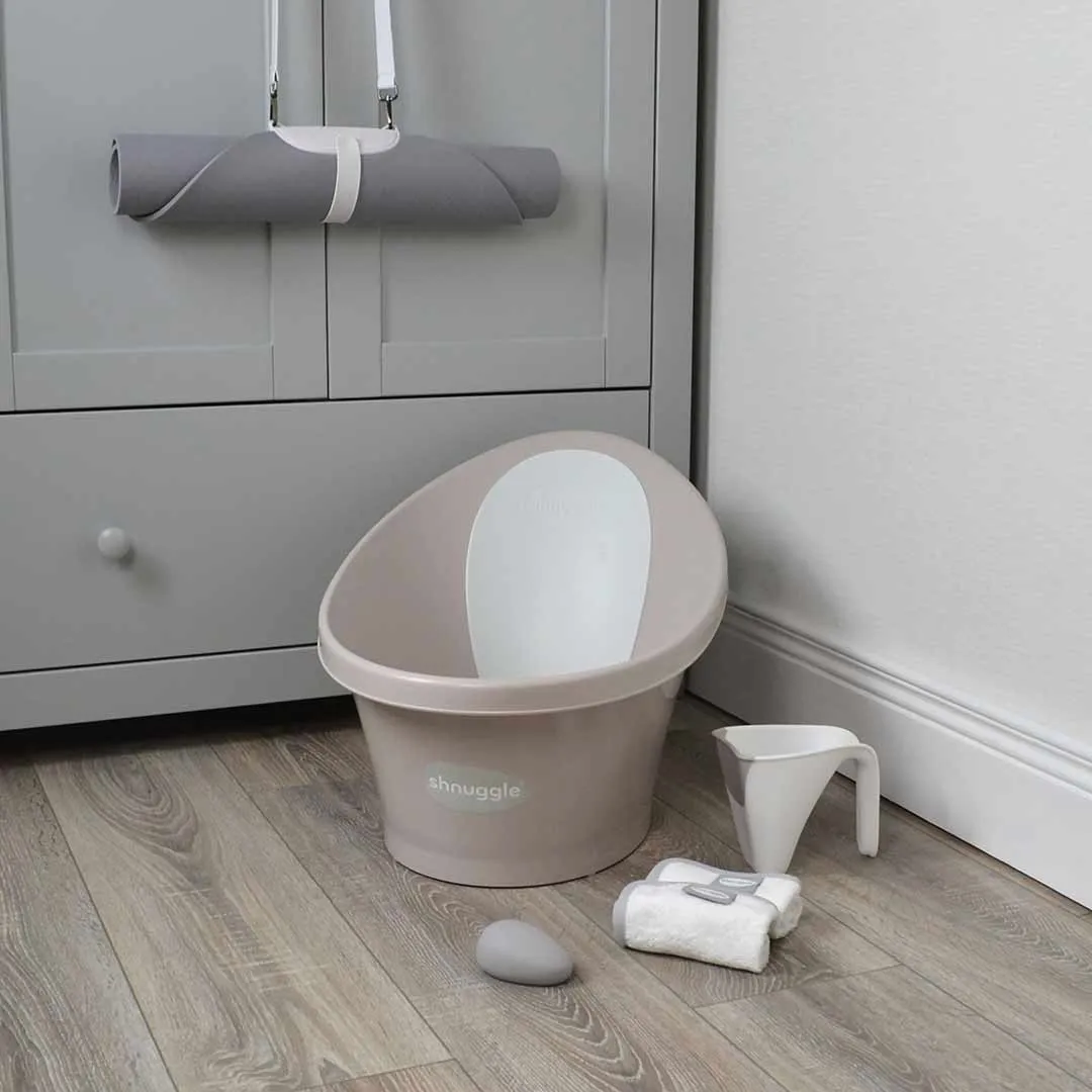 Shnuggle Baby Bath Essentials Bundle - Taupe