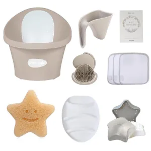 Shnuggle Baby Bath Essentials Bundle - Taupe