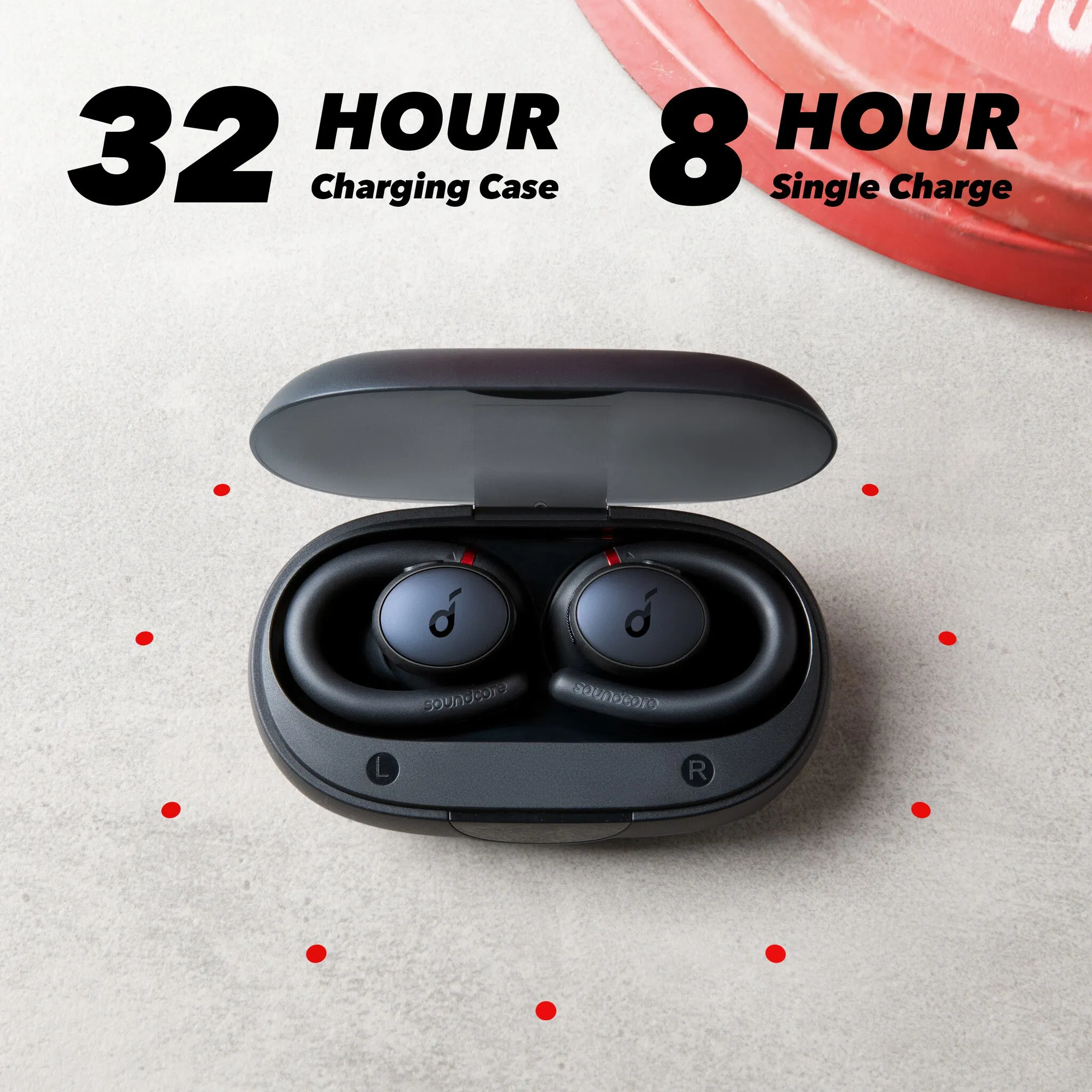 Soundcore Sport X10 True Wireless Bluetooth 5.2 Workout Headphones, Rotatable Ear Hooks, Deep Bass, IPX7 Waterproof, Sweatproof, 32H Play, Fast Charge, Sport Earbuds, Gym, Running